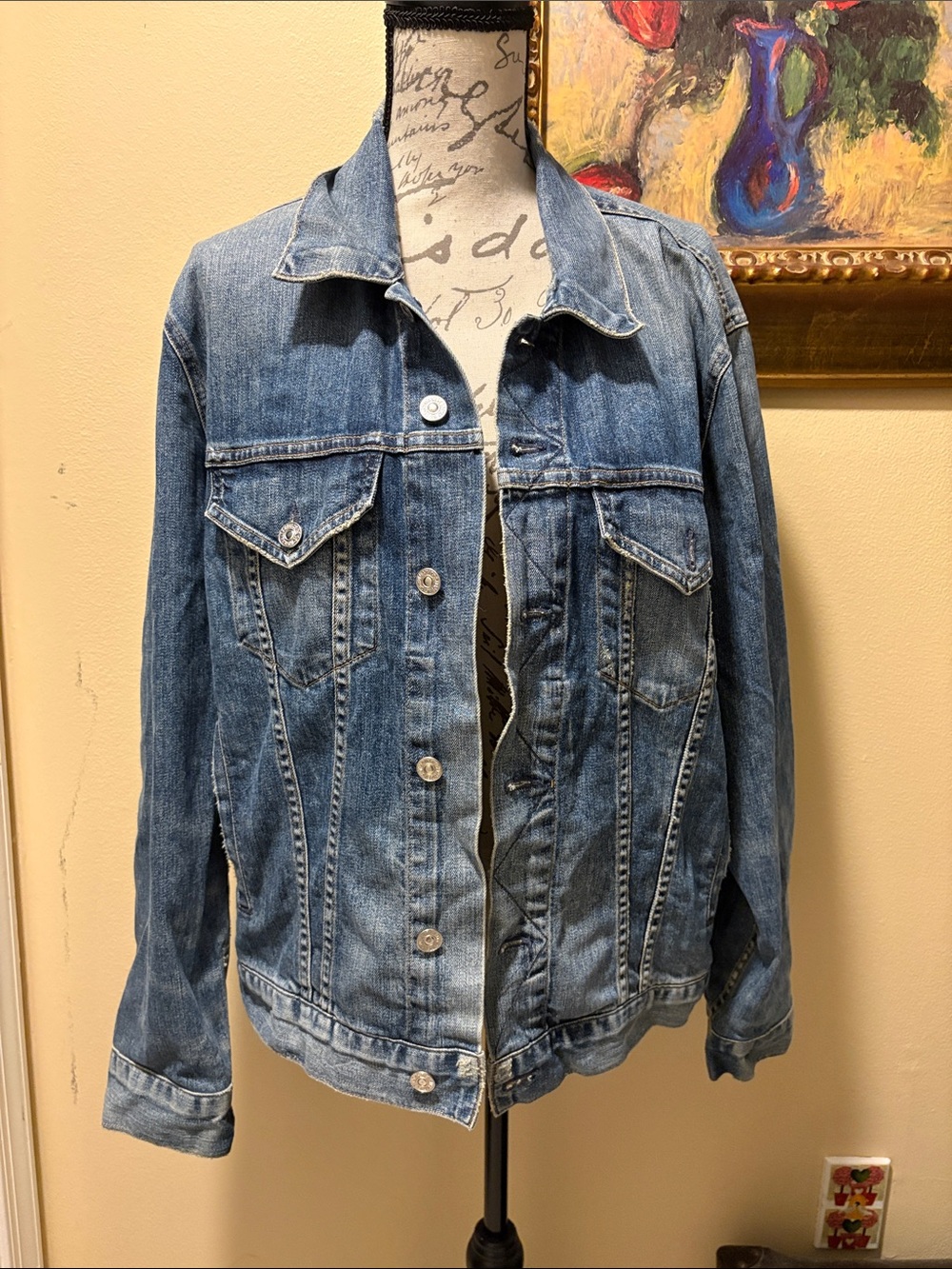 Citizens Of Humanity Soft Distressed Denim Oversized Jacket